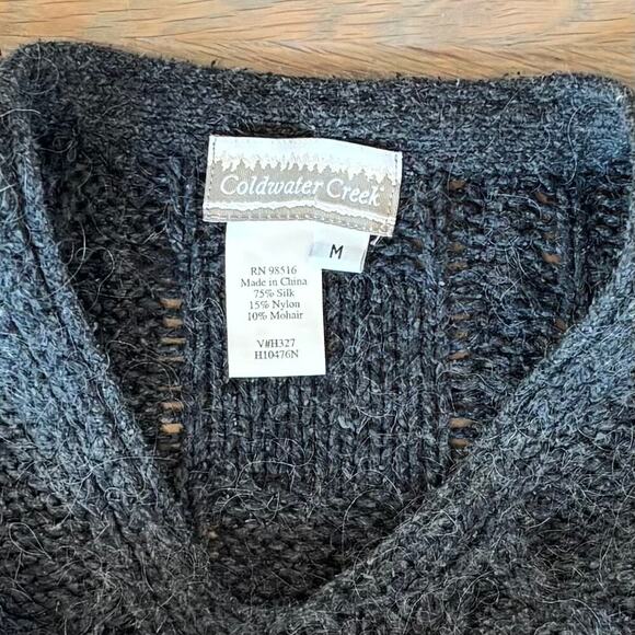 Coldwater Creek Chunky Knit Sweater Silk Mohair V Neck Gray
Womens Size Medium - Picture 3 of 6
